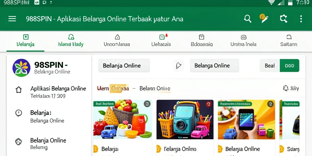 Tampilan antarmuka 988SPIN yang menarik dan mudah dipahami.