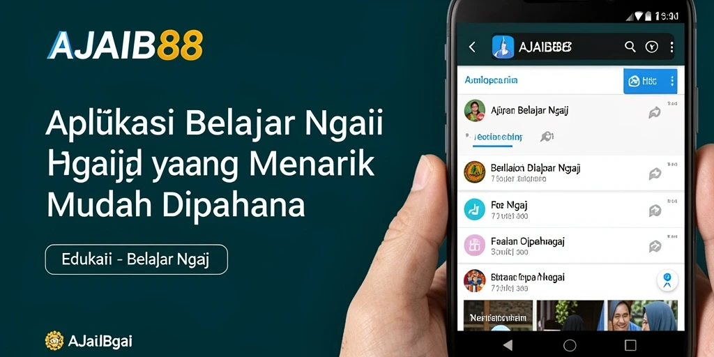 Tampilan antarmuka aplikasi AJAIB88 untuk belajar ngaji
