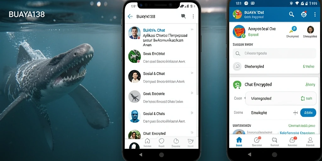 Tampilan antarmuka utama aplikasi BUAYA138 dengan fitur Chat Encrypted.