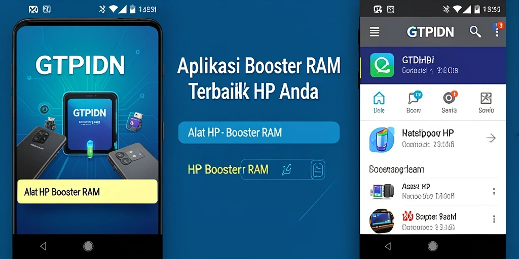 Antarmuka GTPIDN yang menarik dan mudah digunakan untuk Booster RAM.