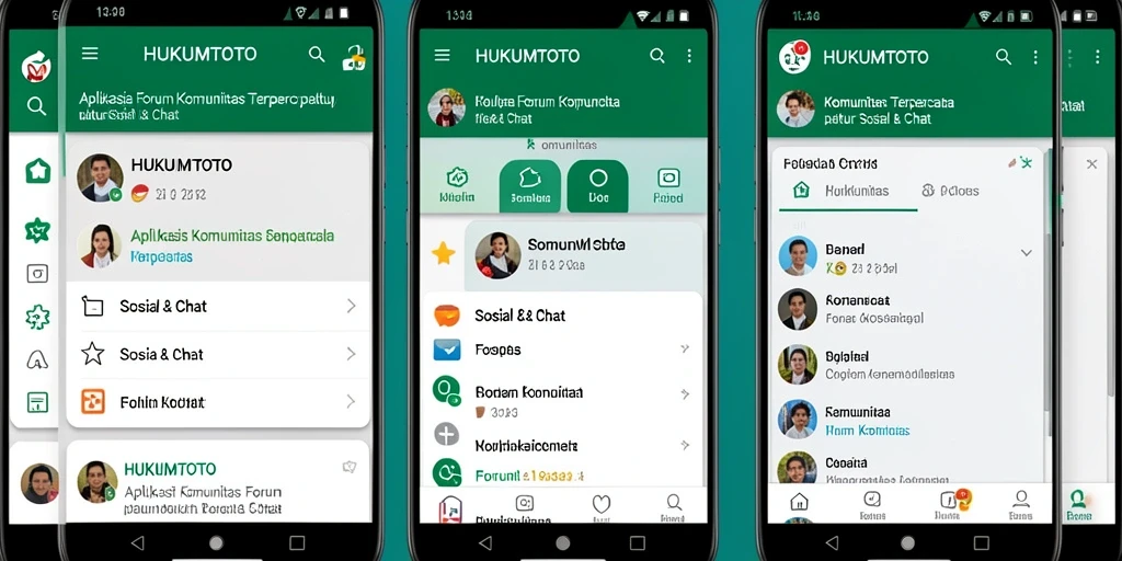 Tampilan antarmuka HUKUMTOTO yang modern dan interaktif.